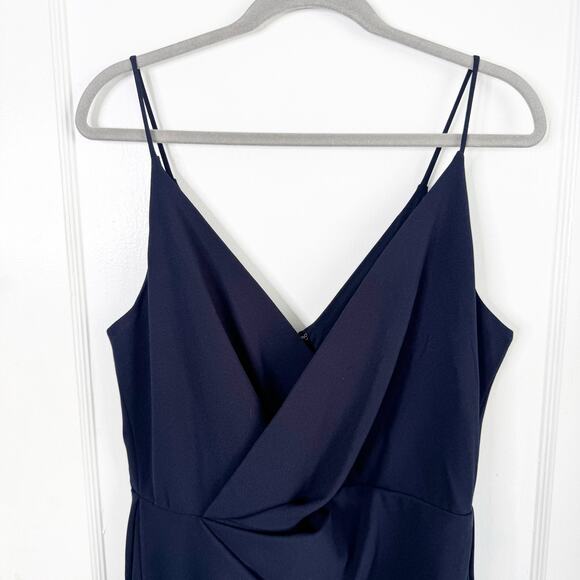 Betsey Johnson Revved Up Faux Wrap Tulip Hem Dress Bodycon Sexy Feminine Size 12 - Picture 2 of 12